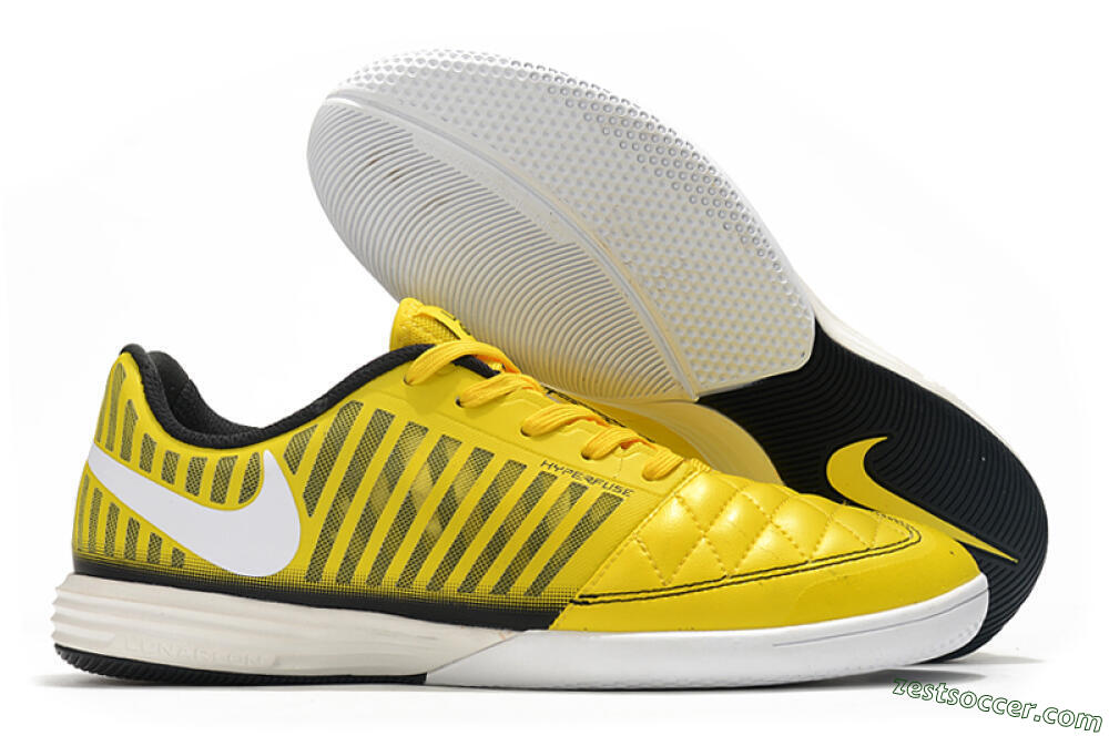 Nike Lunar Gato 2 IC Low-Tops Soccer Shoes - Yellow/Black/White 0