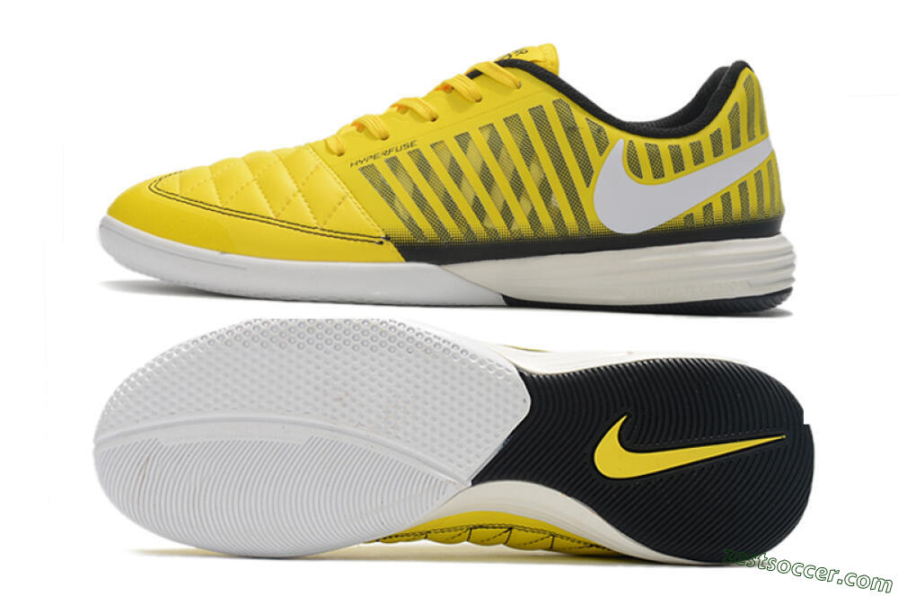 Nike Lunar Gato 2 IC Low-Tops Soccer Shoes - Yellow/Black/White 1