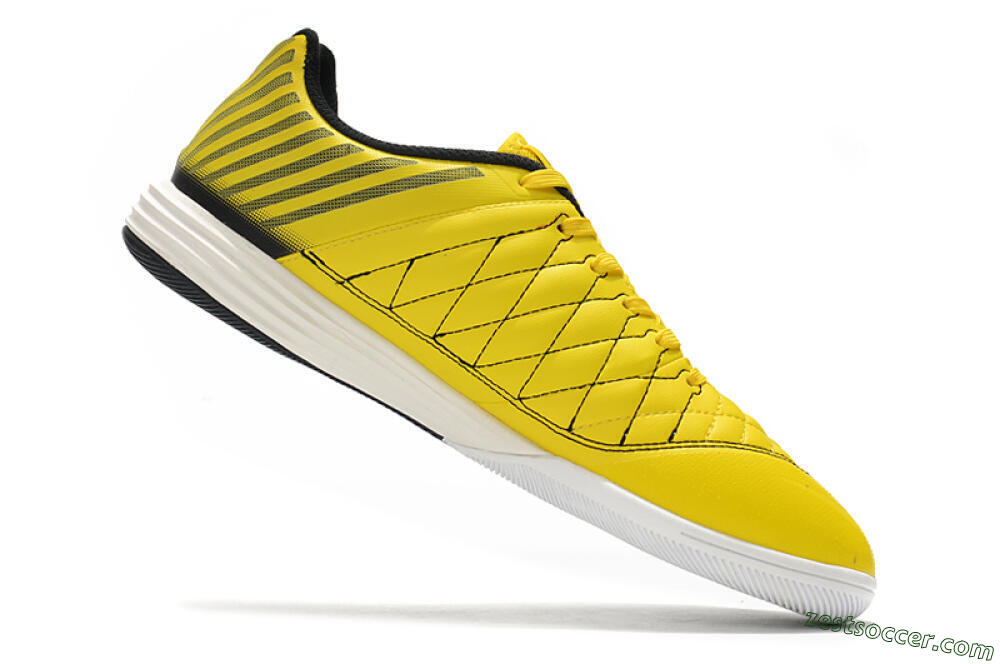 Nike Lunar Gato 2 IC Low-Tops Soccer Shoes - Yellow/Black/White 4