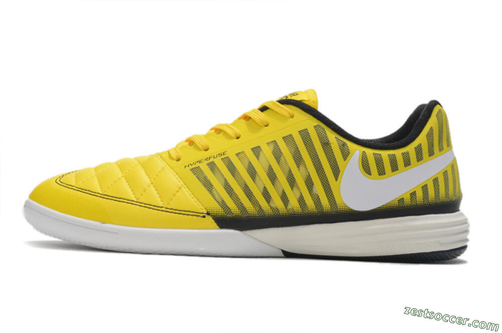 Nike Lunar Gato 2 IC Low-Tops Soccer Shoes - Yellow/Black/White 2