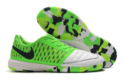 Nike Lunar Gato 2 IC Low-Tops Soccer Shoes - White/Green/Black