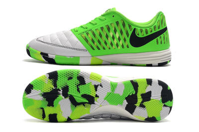 Nike Lunar Gato 2 IC Low-Tops Soccer Shoes - White/Green/Black