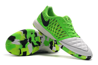 Nike Lunar Gato 2 IC Low-Tops Soccer Shoes - White/Green/Black