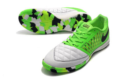Nike Lunar Gato 2 IC Low-Tops Soccer Shoes - White/Green/Black