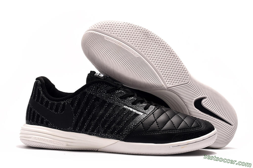 Nike Lunar Gato 2 IC Low-Tops Soccer Shoes - Black/Silver/White 0
