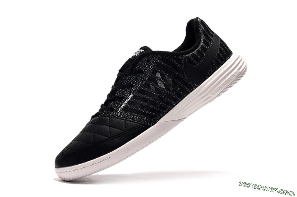 Nike Lunar Gato 2 IC Low-Tops Soccer Shoes - Black/Silver/White 8