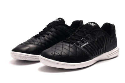 Nike Lunar Gato 2 IC Low-Tops Soccer Shoes - Black/Silver/White