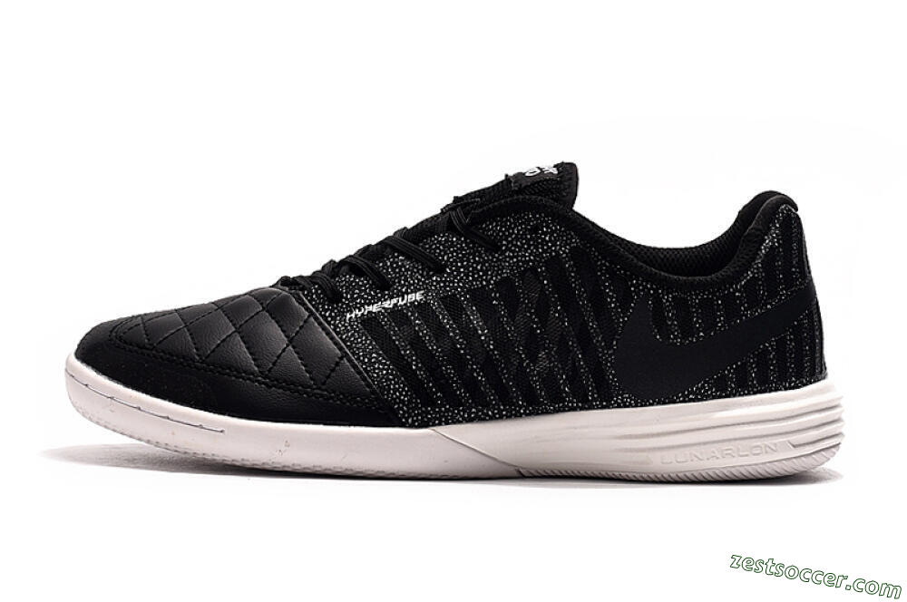 Nike Lunar Gato 2 IC Low-Tops Soccer Shoes - Black/Silver/White 2