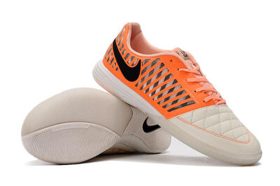 Nike Lunar Gato 2 IC Low-Tops Soccer Shoes - White/Orange/Black