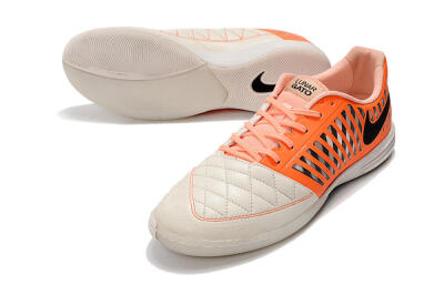 Nike Lunar Gato 2 IC Low-Tops Soccer Shoes - White/Orange/Black