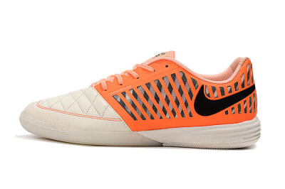 Nike Lunar Gato 2 IC Low-Tops Soccer Shoes - White/Orange/Black