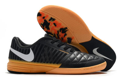 Nike Lunar Gato 2 IC Low-Tops Soccer Shoes - Black/White/Brown