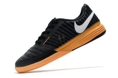Nike Lunar Gato 2 IC Low-Tops Soccer Shoes - Black/White/Brown