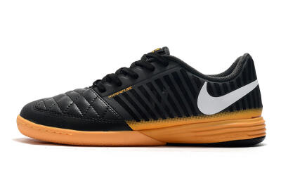 Nike Lunar Gato 2 IC Low-Tops Soccer Shoes - Black/White/Brown