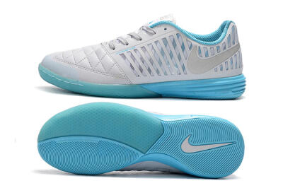 Nike Lunar Gato 2 IC Low-Tops Soccer Shoes - White/Silver/Jade