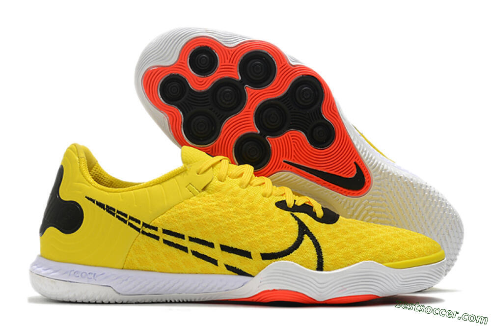 Nike React Gato IC Low-Tops Soccer Shoes - Yellow/Black/White 0