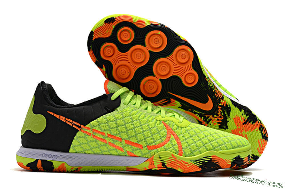 Nike React Gato IC Low-Tops Soccer Shoes - Yellow/Red/Black 0