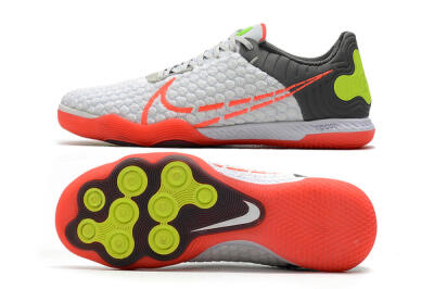 Nike React Gato IC Low-Tops Soccer Shoes - White/Red/Yellow/Grey