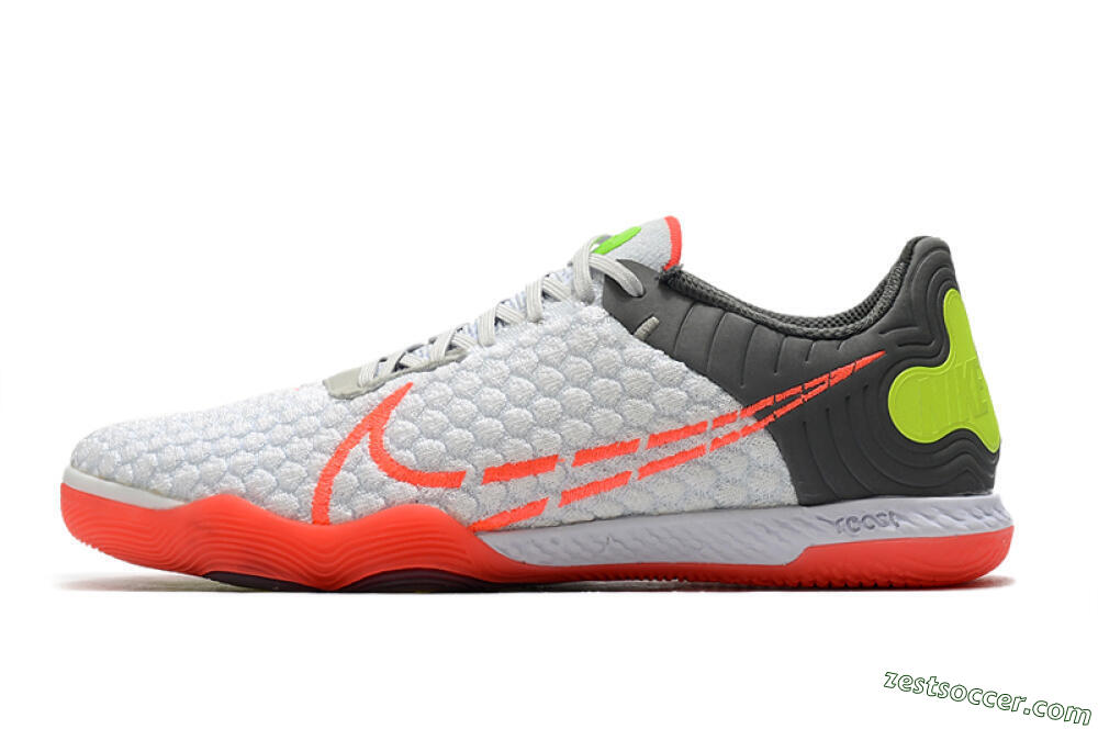 Nike React Gato IC Low-Tops Soccer Shoes - White/Red/Yellow/Grey 2