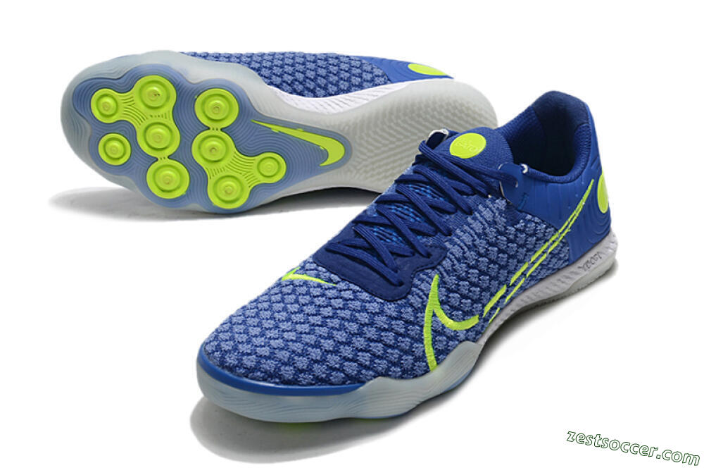 Nike React Gato IC Low-Tops Soccer Shoes - Blue/Yellow/White 3