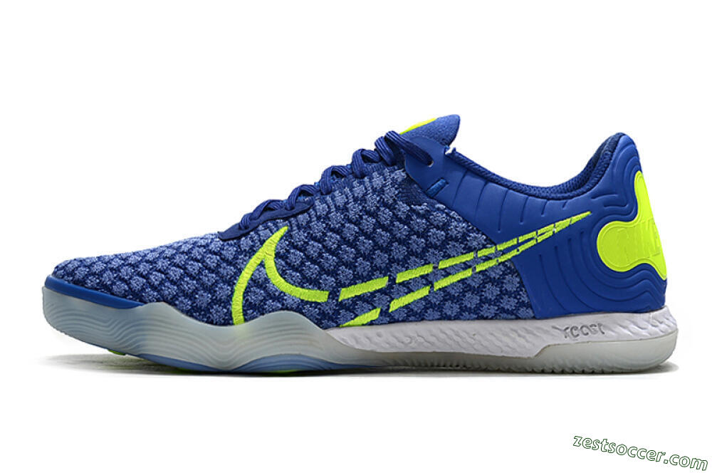 Nike React Gato IC Low-Tops Soccer Shoes - Blue/Yellow/White 2