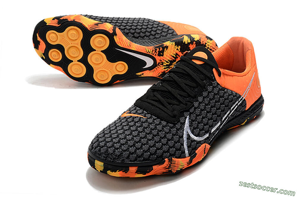 Nike React Gato IC Low-Tops Soccer Shoes - Black/Red/White 3