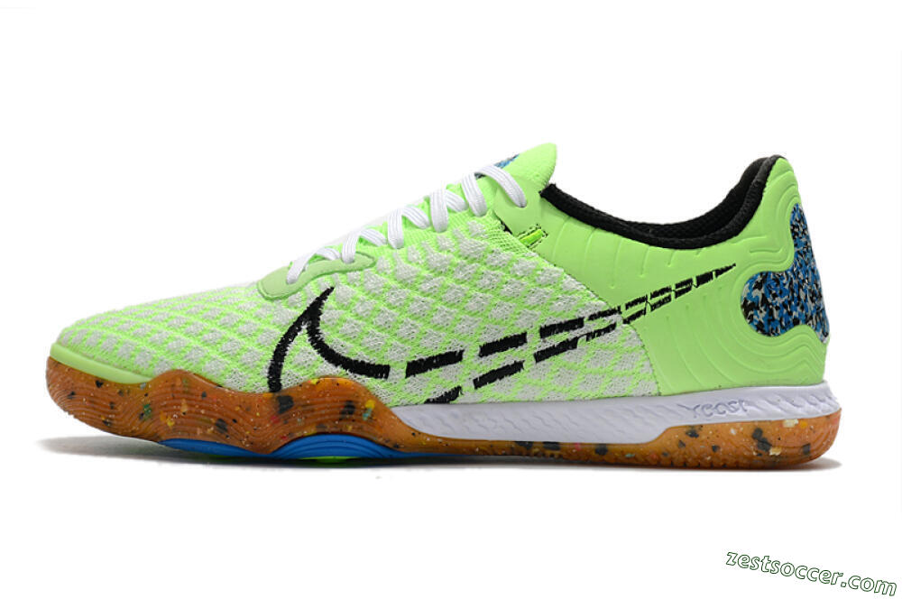 Nike React Gato IC Low-Tops Soccer Shoes - Green/White/Black 2