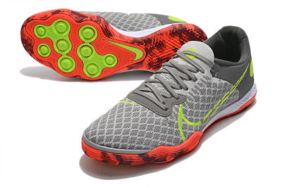 Nike React Gato IC Low-Tops Soccer Shoes - Grey/Red/Yellow