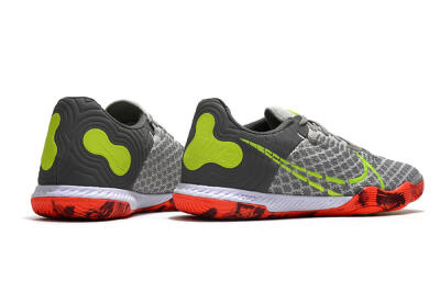 Nike React Gato IC Low-Tops Soccer Shoes - Grey/Red/Yellow