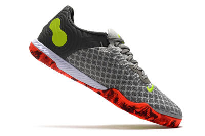Nike React Gato IC Low-Tops Soccer Shoes - Grey/Red/Yellow
