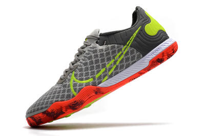Nike React Gato IC Low-Tops Soccer Shoes - Grey/Red/Yellow