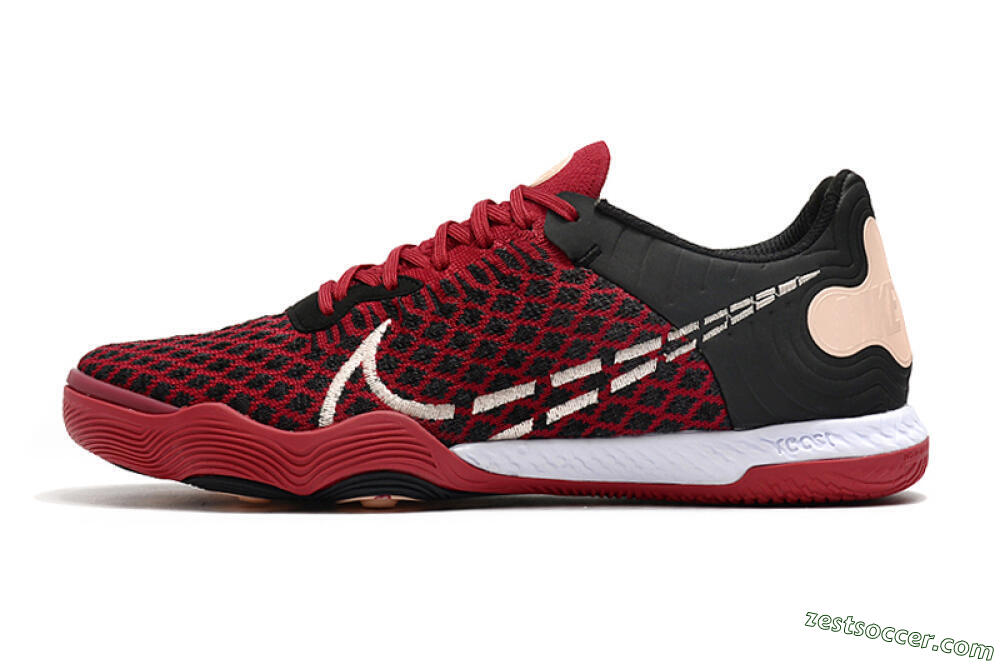 Nike React Gato IC Low-Tops Soccer Shoes - Red/White/Black 2