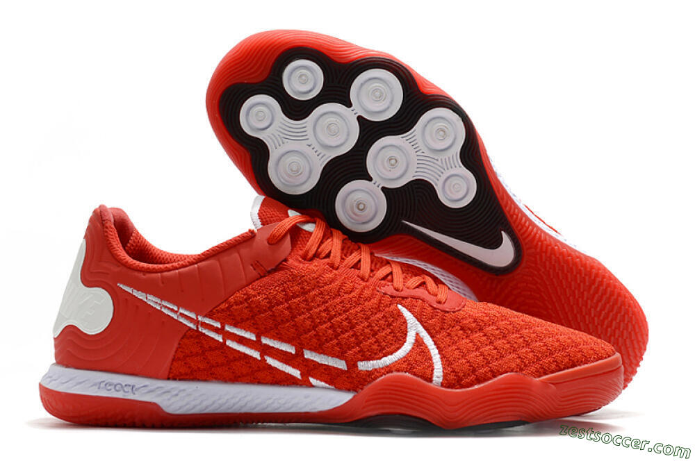 Nike React Gato IC Low-Tops Soccer Shoes - Red/Whtie/Black 0