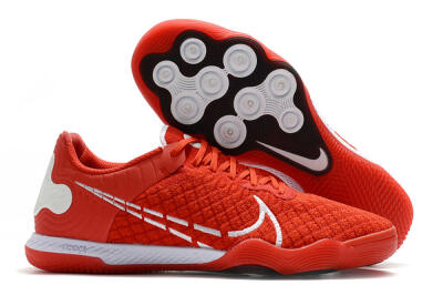 Nike React Gato IC Low-Tops Soccer Shoes - Red/Whtie/Black