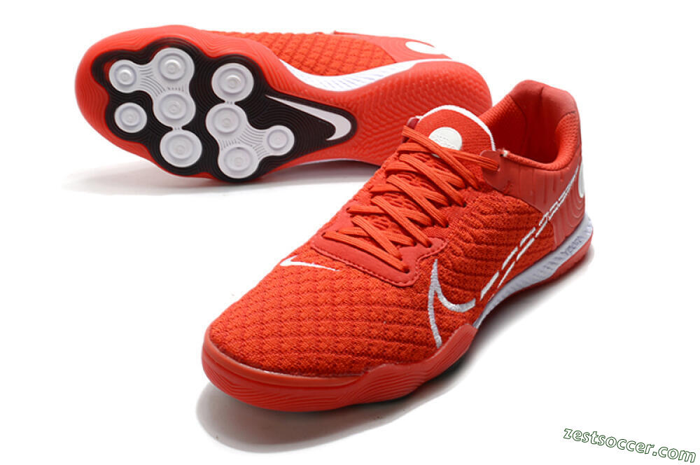 Nike React Gato IC Low-Tops Soccer Shoes - Red/Whtie/Black 3