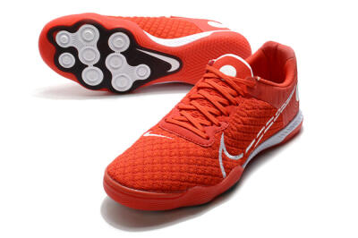 Nike React Gato IC Low-Tops Soccer Shoes - Red/Whtie/Black