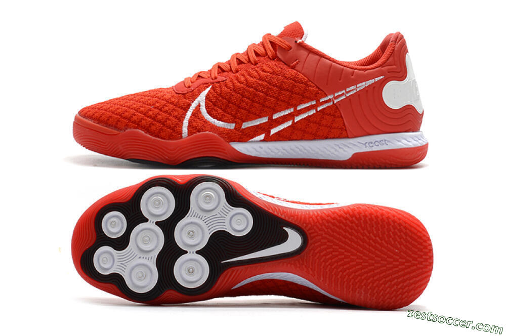 Nike React Gato IC Low-Tops Soccer Shoes - Red/Whtie/Black 1