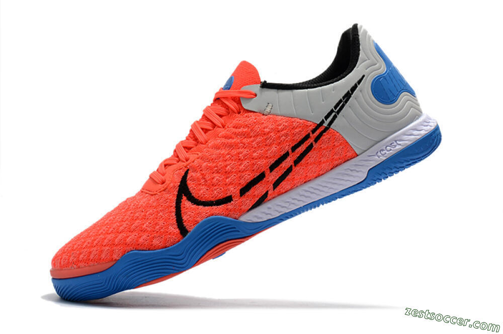 Nike React Gato IC Low-Tops Soccer Shoes - Red/Grey/Blue 5