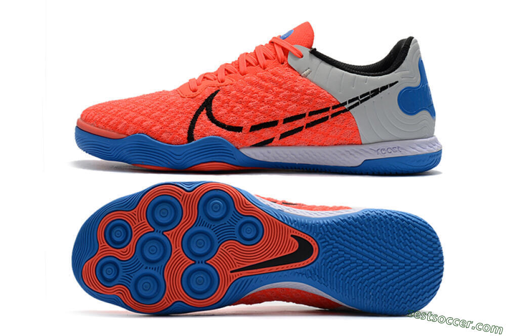 Nike React Gato IC Low-Tops Soccer Shoes - Red/Grey/Blue 1