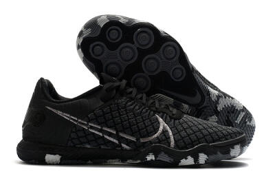 Nike React Gato IC Low-Tops Soccer Shoes - Black/Silver/Grey