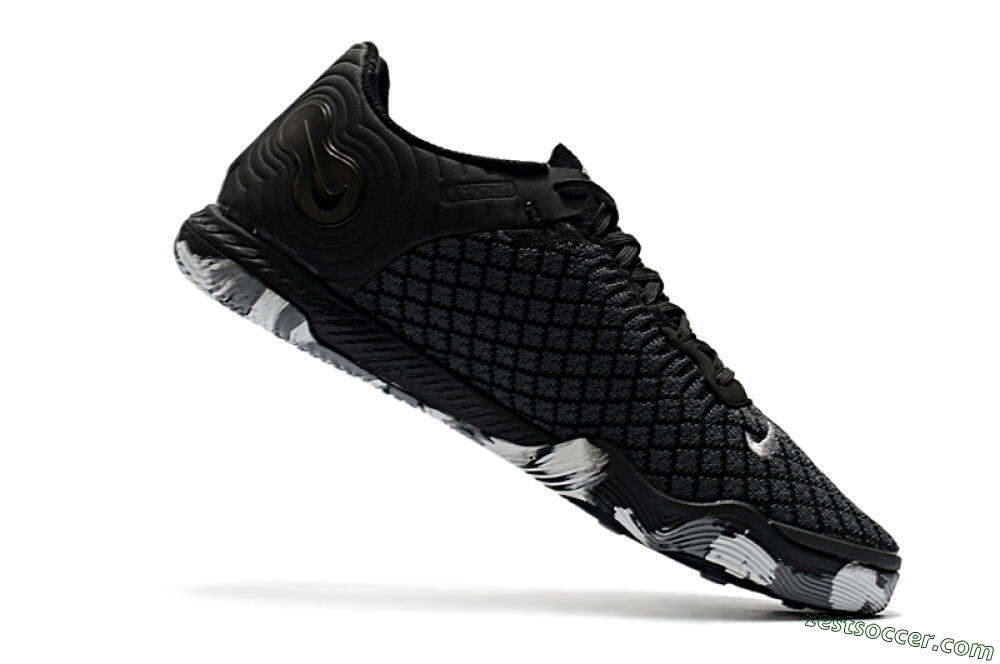 Nike React Gato IC Low-Tops Soccer Shoes - Black/Silver/Grey 4