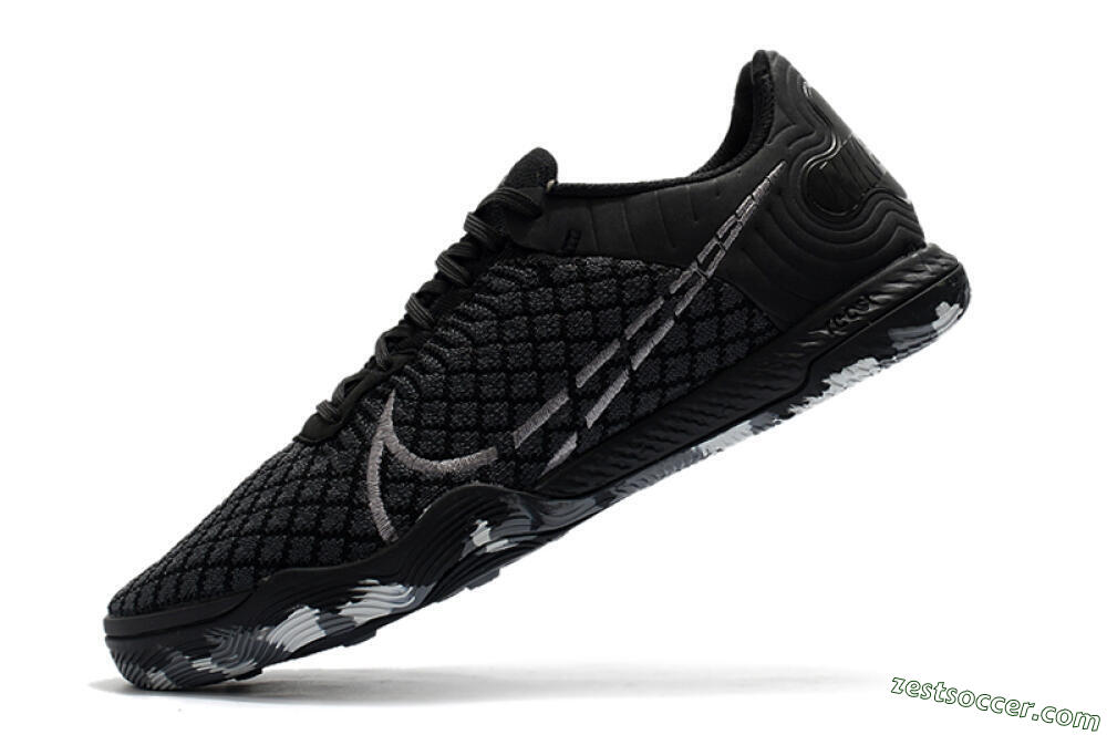 Nike React Gato IC Low-Tops Soccer Shoes - Black/Silver/Grey 5