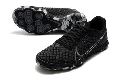 Nike React Gato IC Low-Tops Soccer Shoes - Black/Silver/Grey