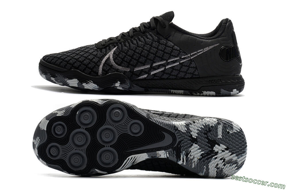 Nike React Gato IC Low-Tops Soccer Shoes - Black/Silver/Grey 1
