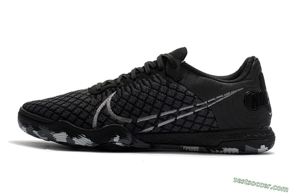 Nike React Gato IC Low-Tops Soccer Shoes - Black/Silver/Grey 2