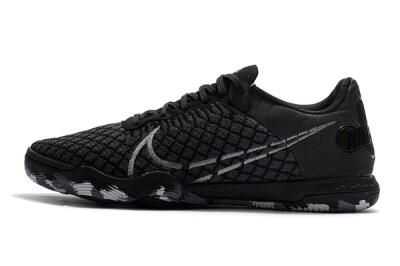 Nike React Gato IC Low-Tops Soccer Shoes - Black/Silver/Grey