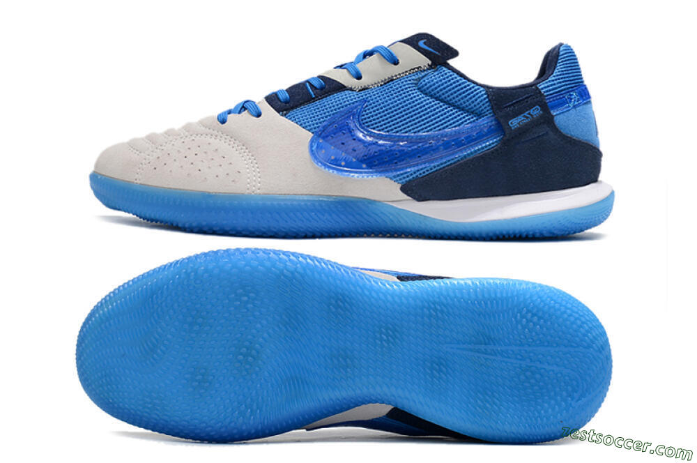 Nike Street Gato IC Low-Tops Soccer Shoes - Grey/Blue 1