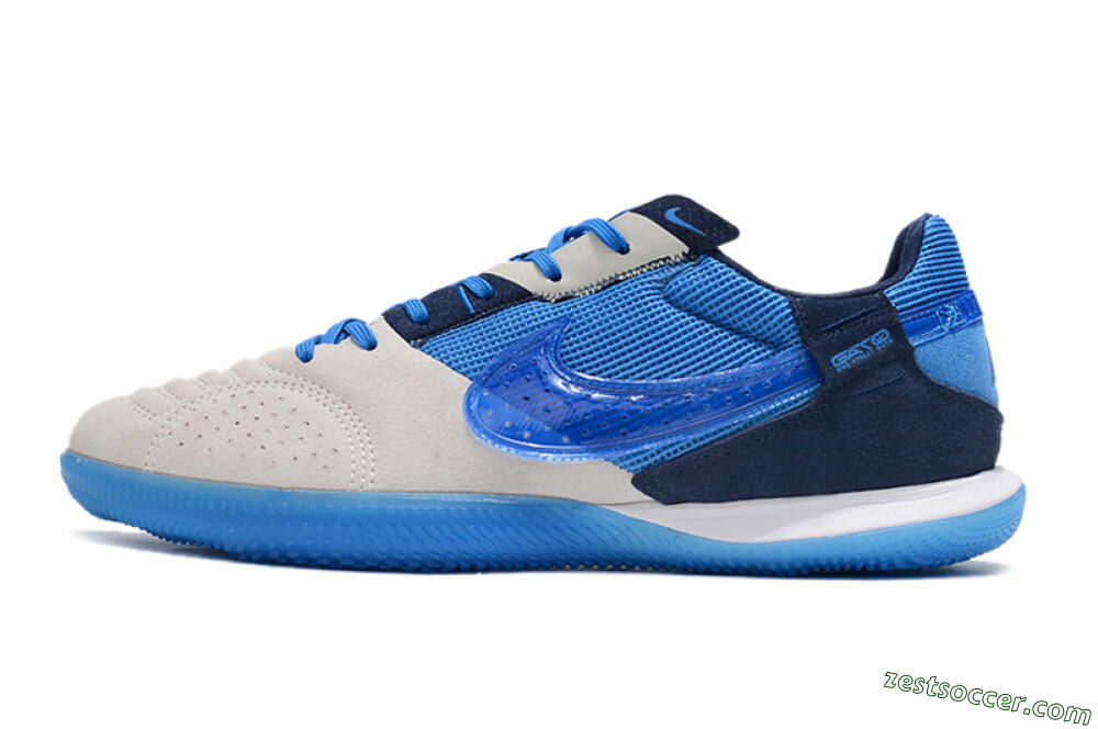 Nike Street Gato IC Low-Tops Soccer Shoes - Grey/Blue 2