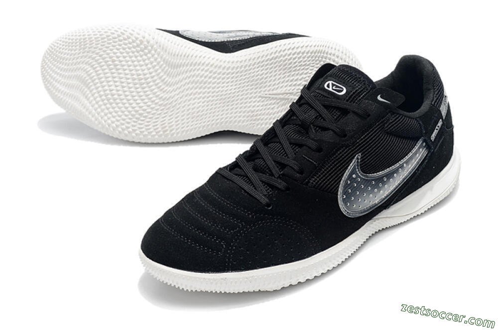 Nike Street Gato IC Low-Tops Soccer Shoes - Black/White 3