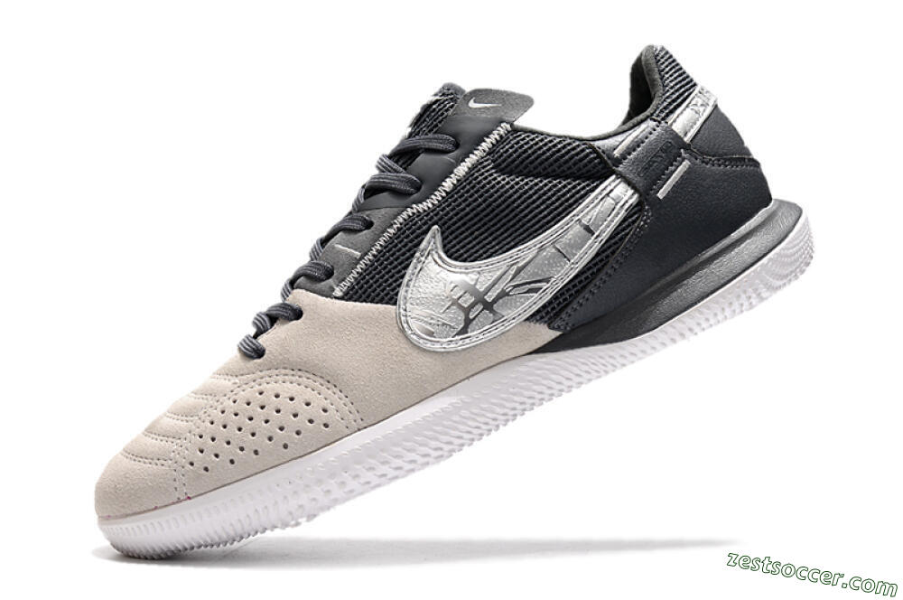 Nike Street Gato IC Low-Tops Soccer Shoes - Beige/Silver/Black 5